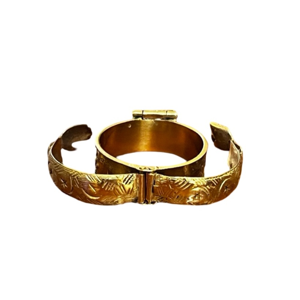 Rare Judaic Engagement Mazal Tov 18 Karat Gold Plated Secret Ring - Picture 8 of 13